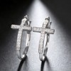 Cross Hoop Earrings for Women Cubic Zirconia Ginger Lyne Collection - 3 of 4