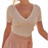 Women's Keep It Simple Scalloped Pointelle Crop Top - PROMESA - 4 of 4