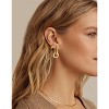 Gold & Silver Plated Cubic Zirconia Drop Earrings, Dainty Huggie Hoop Set, Lightweight Hypoallergenic Jewelry - 4 of 4