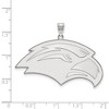 Black Bow Jewelry 14k White Gold Southern Mississippi Golden Eagles NCAA Extra Large Pendant - 2 of 3