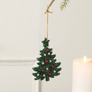 SEVOBAL Tree Ornaments Multi Beaded Star Hanging Ornament Set for Christmas Tree and Festive Home Decor in Festivals, Multicolored, 5"*1.25"*6" - 1 of 4