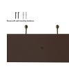 Wall Hook Rail-Mounted Hanging Rack with 6 Hooks-Entryway, Hallway, or Bedroom-Storage Organization for Coats, Towels, Bags by Hastings Home (Brown) - 3 of 4