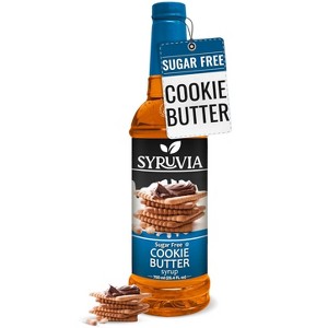 Syruvia Sugar Free Cookie Butter Syrup - 25.4 fl oz. Premium Flavoring Syrup For Coffee - 1 of 4