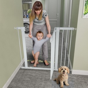 BabyBond 27-43 Inches Baby Gate for Stair and Doorway,with Extenders and Pressure/Hardware Mounting Kit, 30" Tall - 1 of 4
