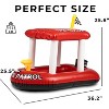 Zone Tech Inflatable Pool Boat Floats for Kids - Toddler Fire Rescue Harbor Patrol Inflatable Boat Pool Float Ride On with Fun Water Toy Squirter - 2 of 4