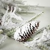 72"L Sullivans Artificial Flocked Pine Twig Christmas Garland, White, Indoor Christmas Decor - 2 of 3