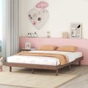 ALEXOUN Floating Wood Profile Platform Bed Frame without Headboard,with Sturdy Slats Support,No Box Spring Needed,Easy to Assemble - 2 of 4
