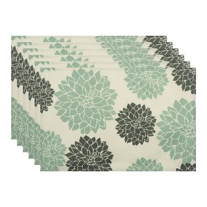 REGALWOVEN Plastic Placemats Set of 6 Placemats for Dining Table Decor Indoor Outdoor Washable Kitchen Table Mat Wipe Clean - 1 of 4