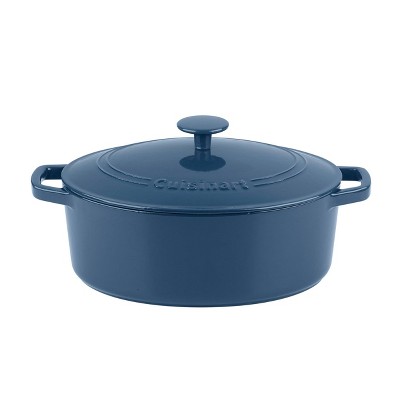 Cuisinart Chef's Classic 5.5qt Blue Enameled Cast Iron Oval Casserole with Cover - CI755-30BG
