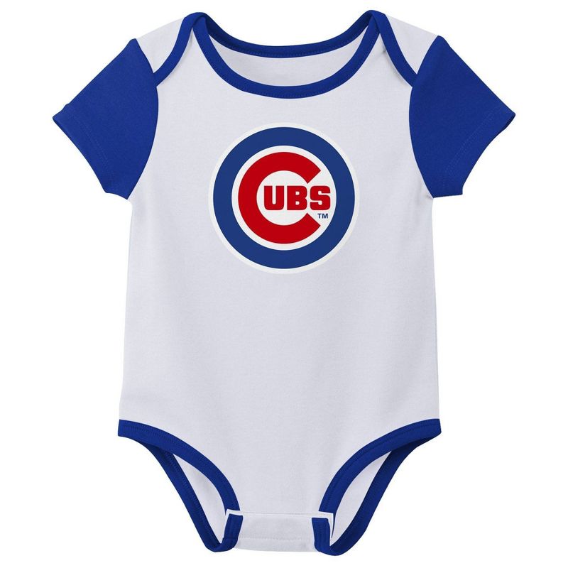 MLB Chicago Cubs Infant Boys&#39; 3pk Bodysuit, 2 of 5
