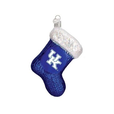 Old World Christmas Glass Blown Ornament Kentucky Wildcat Stocking