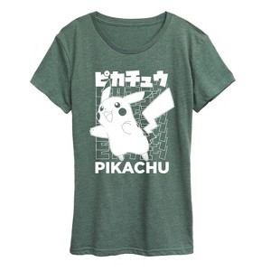 Women's - Pokémon - Pikachu Kanji Short Sleeve Graphic T-Shirt - 1 of 4