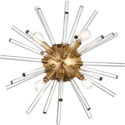 Elegant Lighting Sienna 18 inch crystal rod wall sconce in gold