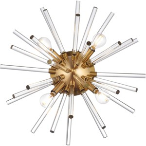 Elegant Lighting Sienna 18 inch crystal rod wall sconce in gold - 1 of 4