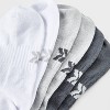 Women's Lightweight Lattice 6pk Low Cut Socks - All In Motion™ White/Gray/Black 4-10: Arch Support, Reinforced Heel & Toe - 3 of 3