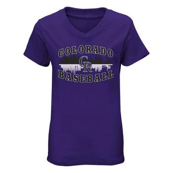 MLB Colorado Rockies Girls' V-Neck T-Shirt