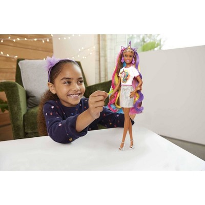 Barbie Fantasy Hair Doll with Mermaid and Unicorn Accessories