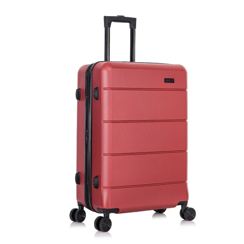 InUSA Elysian Lightweight Hardside Medium Checked Spinner Suitcase, 4 of 17