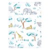 Hudson Baby Cotton Flannel Burp Cloths 4-Pack, Safari Friends, One Size - 3 of 4