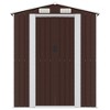 vidaXL Garden Tool Shed - Dark Brown Galvanized Steel Outdoor Storage Solution for Pool Essentials and Garden Equipment - Easy Access with Slid Gate - 3 of 4