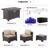 ALAULM Outdoor Patio Furniture Set Outdoor Sectional Rattan Sofa Set Brown Manual Wicker Patio Conversation Set with Cushions - 2 of 4