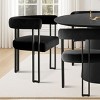 7 Piece Dining Set for 7,Extendable Wood Dining Table with 6 Upholstered Velvet Dining Chairs with Arm for Dining Room,Kitchen-Maison Boucle - 4 of 4