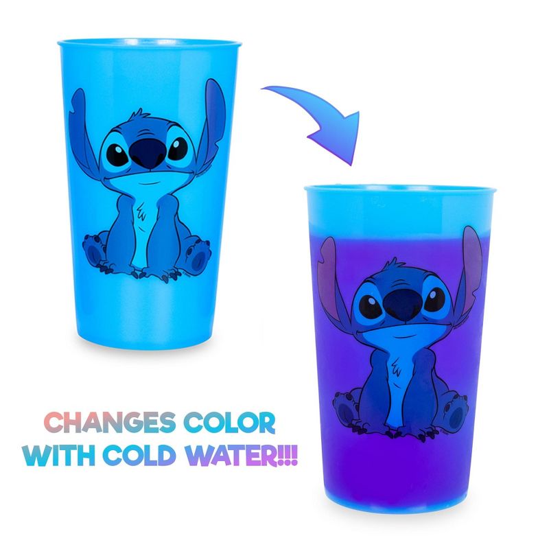 Silver Buffalo Disney Lilo & Stitch Color-Changing Plastic Cups | Set of 4, 2 of 8