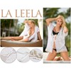 LA LEELA Women's Summer Vacation Holiday Wear Beach Front Open Maternity Beachwear Duster Cardigan for Women XL-XXL Snow White_AB965 - 2 of 4