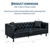 81" Chesterfield Sofa, Modern Leather Couch, Handmade Button Tufted 3 Seater Sofa, Deep Seats and 2 Pillows, for Apartment, Office - 2 of 4