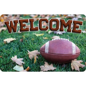 Ashley Productions® The Original Fun Mat™, Welcome Mat, 15.5" x 23.5", Football Welcome - 1 of 1