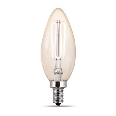 Clear Dimmable LED Mini Candelabra Bulb, Soft White, 40W Equivalent