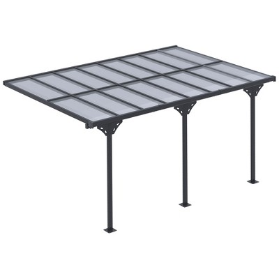 Outsunny 14.5' X 10' Outdoor Polycarbonate Pergola, Transparent Uv 