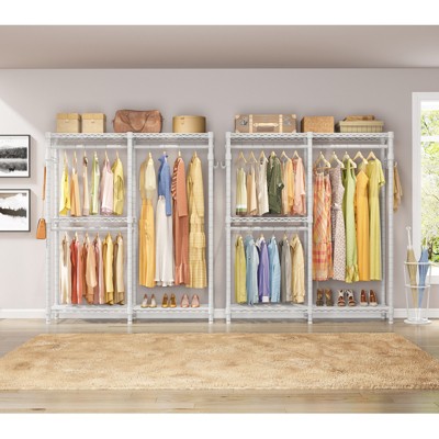 White Heavy Duty Freestanding Wire Closet Organizer