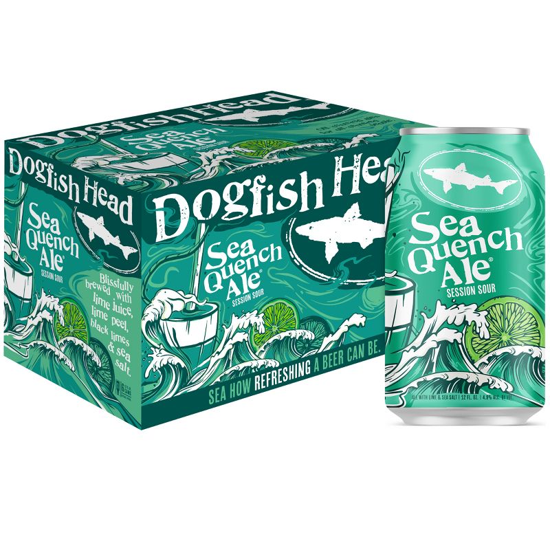 Dogfish Head SeaQuench Ale Session Sour Beer - 6pk/12 fl oz Cans, 1 of 11