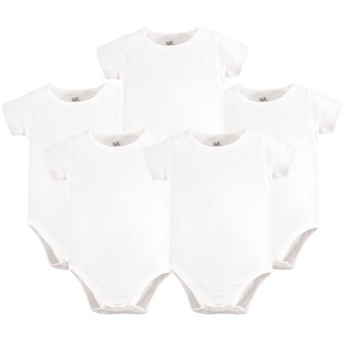 Touched By Nature Organic Cotton Bodysuits 5pk, White, 3-6 Months : Target