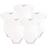 Touched by Nature Organic Cotton Bodysuits 5pk, White