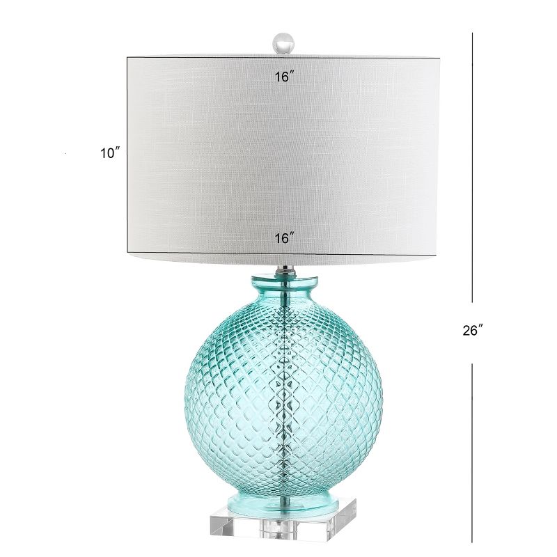 JONATHAN Y Estelle Glass and Crystal LED Table Lamp, 3 of 9