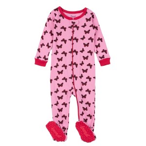 Leveret Kids Cotton Footed Pajamas - Classic Prints - 1 of 3