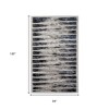 Gray And Black Abstract Distressed Area Rug - 3 of 4