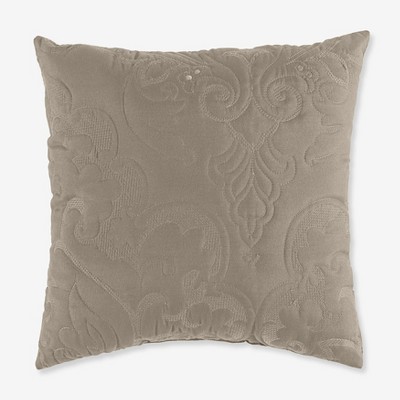 BrylaneHome Amelia Square Pillow - Taupe