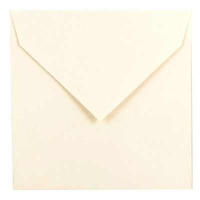 JAM Paper 7.5 x 7.5 Square Invitation Envelopes with Euro Flap Natural White 27912565