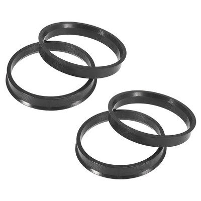 4PCS SCITOO Wheel Hub Centric Rings 72.6mm to 57.1mm black Plastic Hubrings 72.6 OD 57.1 ID 