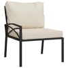 vidaXL Patio Chairs in Black and Sand, Crafted from Powder-Coated Steel with Fabric Cushions - Comfortable - 3 of 4