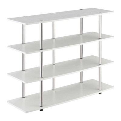 Designs2Go XL Highboy 4 Tier TV Stand for TVs up to 50" White - Breighton Home