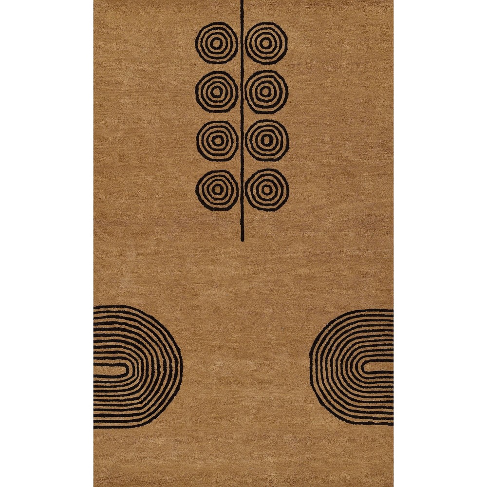 Photos - Area Rug Momeni 9'x12' Simba Contemporary Handtufted  Beige: Geometric Wool, Medium Pile, Indoor Rectangle Rug 