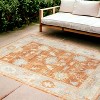 5' X 7' Blue and Orange Floral Stain Resistant Indoor Outdoor Area Rug - 2 of 4