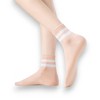 Anna-Kaci Women's 3-Pair Antibacterial and Breathable Ribbed Ankle Socks with Double Stripe Cuffs - 4 of 4