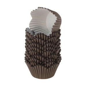 Unique Bargains Cupcake Liners Small Flower Shape Baking Cup Liners Greaseproof Paper 1.77"x1.97" 200 Pcs - 1 of 4