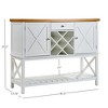 Bar Cabinet Console Table with 2-Door Cabinet, 1 Drawer and Wine Rack, Entryway Table with Storage Shelf, Buffet Sideboard for Kitchen - 4 of 4