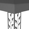 vidaXL Gazebo Outdoor Canopy Tent Patio Pavilion Shelter Wedding Party Tent - Anthracite - 4 of 4